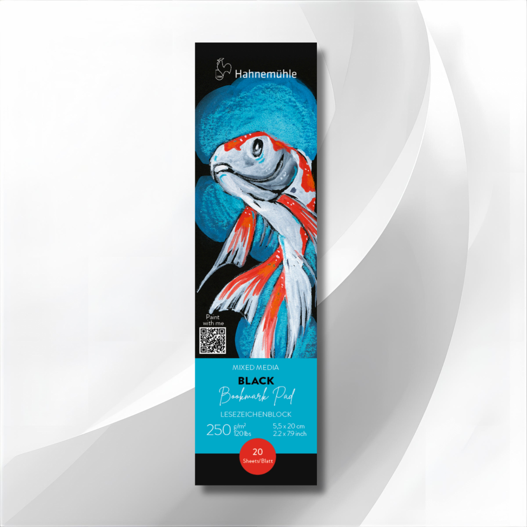 Mixed Media Lesezeichen Block - Black