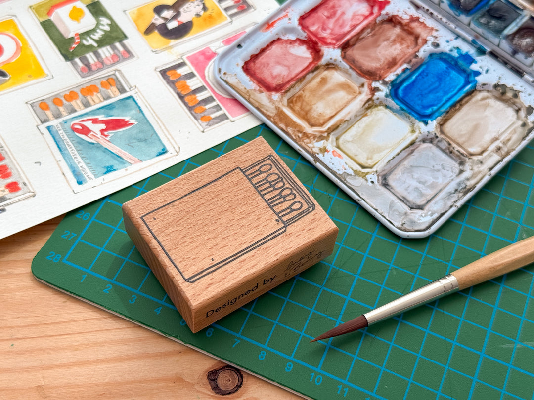 May & Berry Stempel Streichholzschachtel