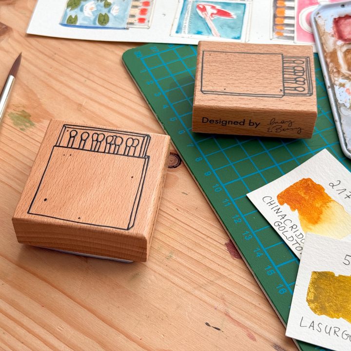 May & Berry Stempel Streichholzschachtel