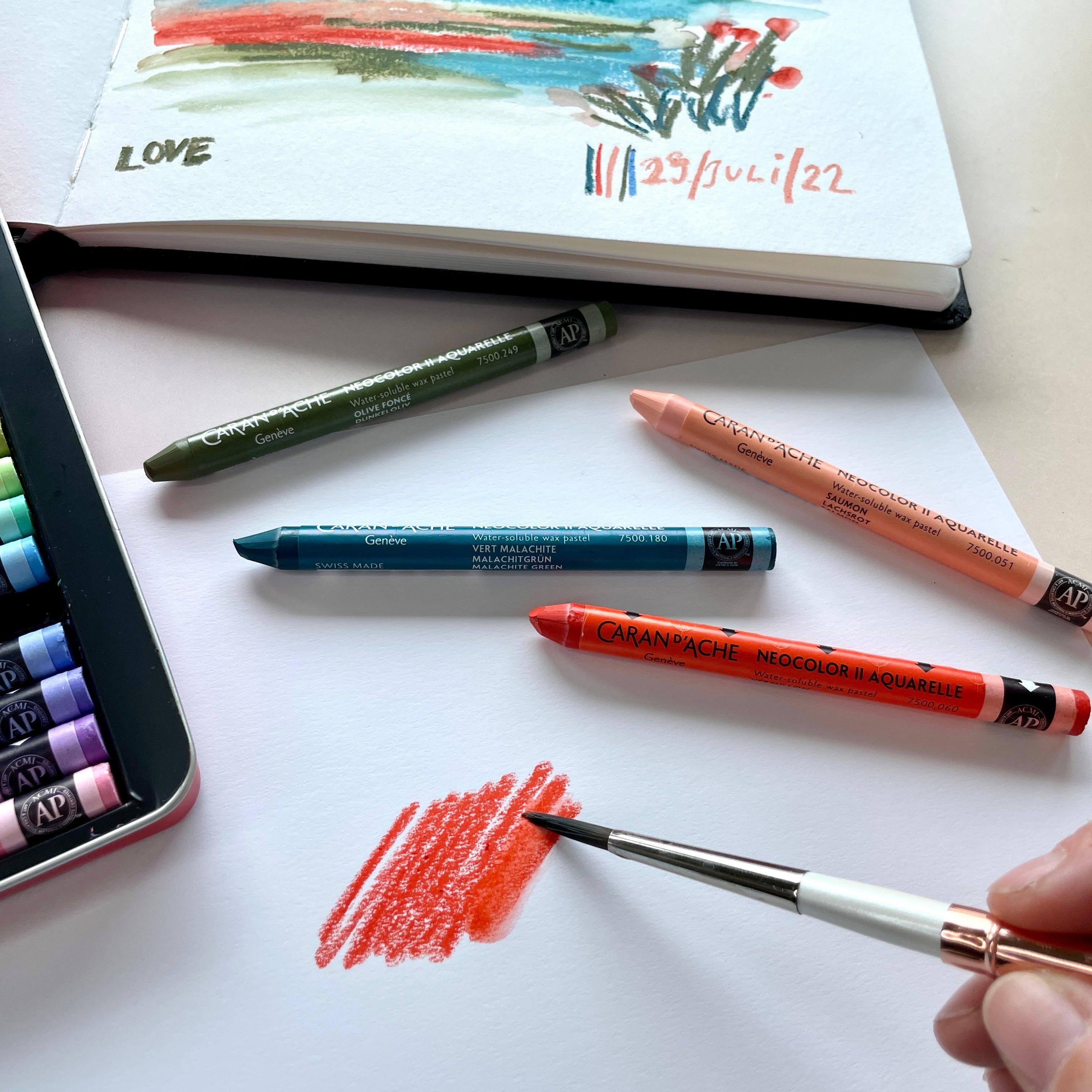 Neocolor II Set of 40 Watercolorable Wax Pastel Crayons – Stifteliebe